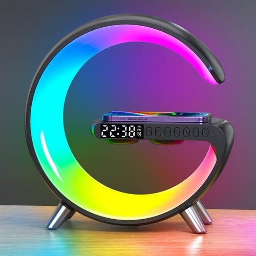 4 In 1 Wireless Charger Night Light Lamp| Bluetooth Speaker Alarm Clock