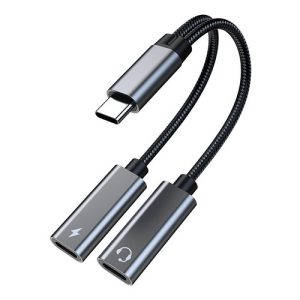 Adaptateur USB C vers double prise d'écouteurs USB C