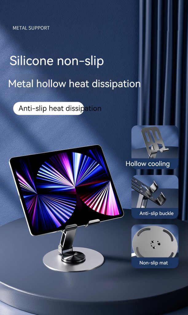High Quality Aluminum Alloy Rotatable Phone Holder Adjust Angle Flexible Portable Universal Desktop Holder For Mobile Phones