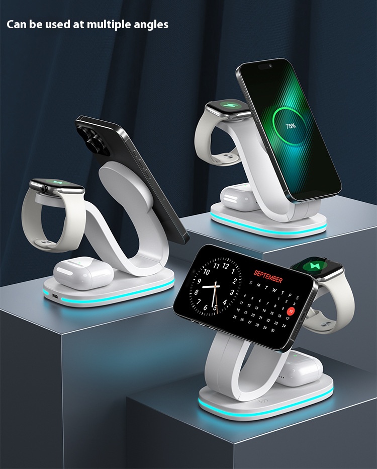 3 in 1 Wireless Charging Station for Qi2 Apple Multiple Devices