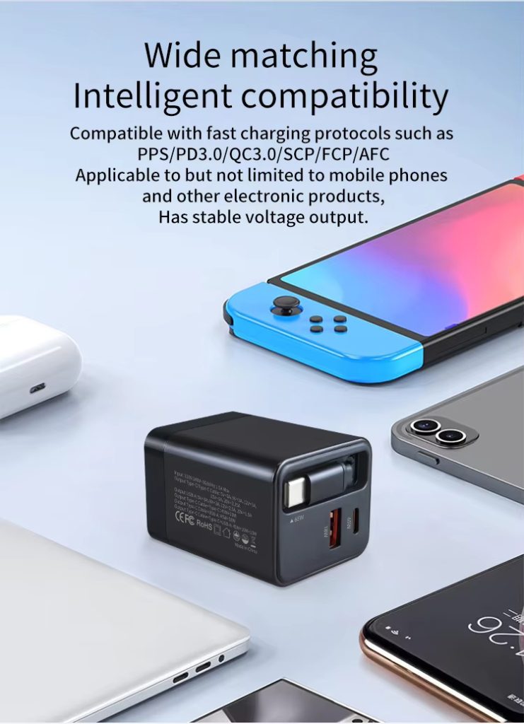 65W Wall Charger fast PD charger Adapter