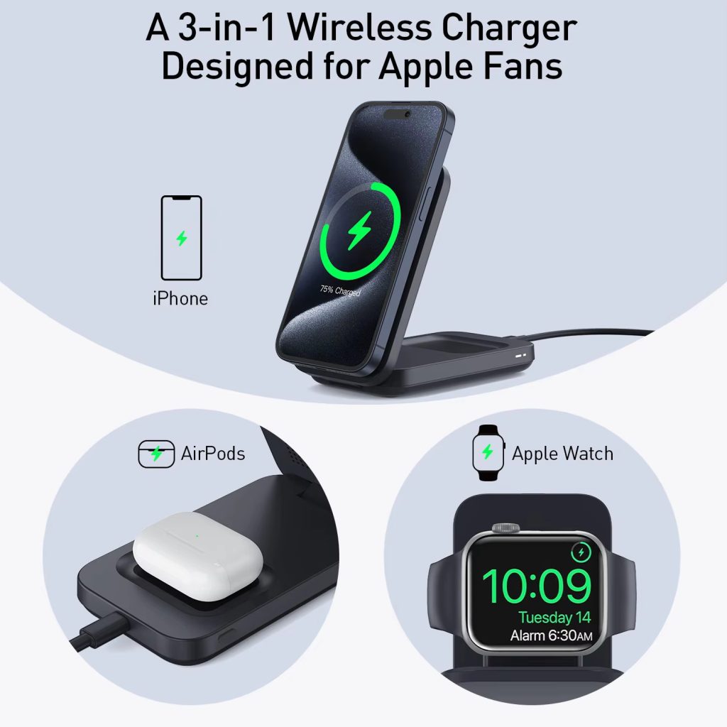 15W Qi2 Wireless Charger Station 15W Qi2 Wireless Charger Station