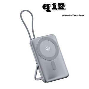 Qi2 Magnetic Charging Power Bank with Built-in Cable Compatible with Apple 16 MagSafe Ultra-thin 10000mA Mobile Power Bank Cross-border