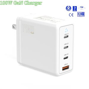 100W Foldable GaN Charger with Multiple USB Ports - Fast Charging Power Delivery
