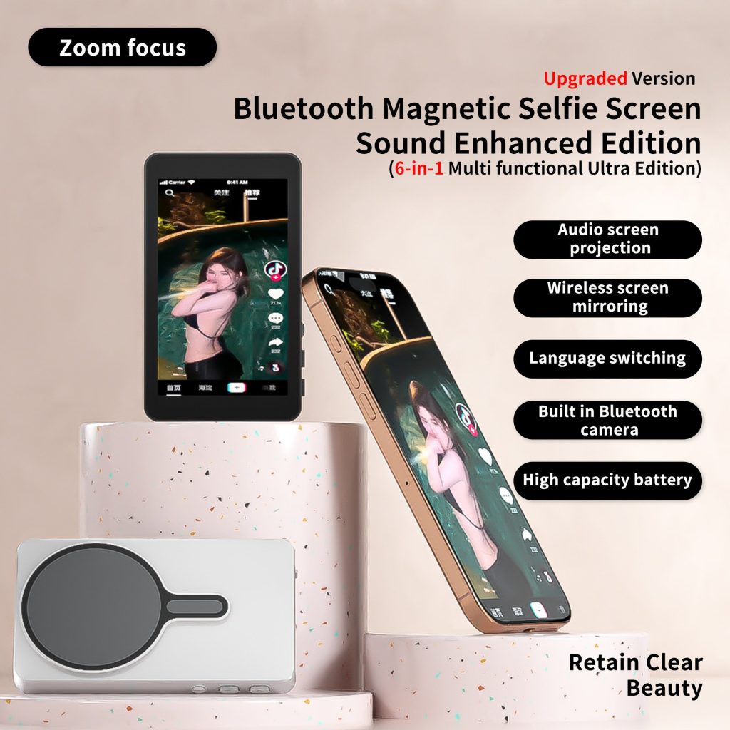 Mobile phone selfie screen device factory Mobile Magnetic vlog Selfie Screen monitor