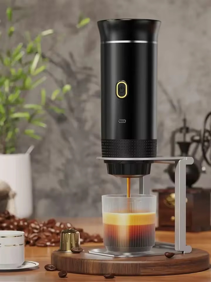 Wireless Electric Portable Espresso 3-in-1 Coffee Machine for Car & Home Camping Coffee Maker Capsule Powder Travel Coffee Maker