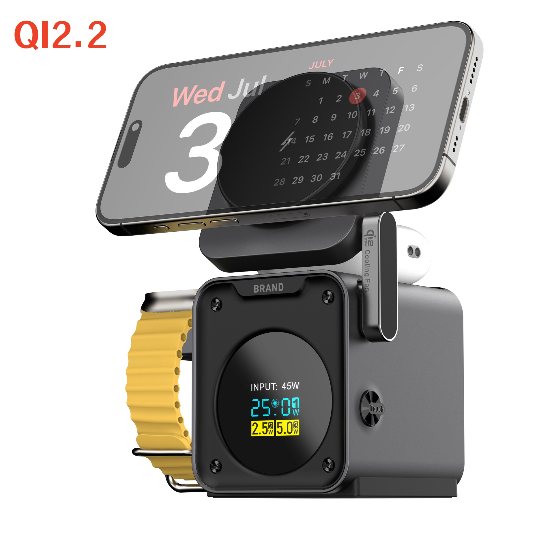 QI2.2magsafe-magnetic-three-in-one-wireless-charger