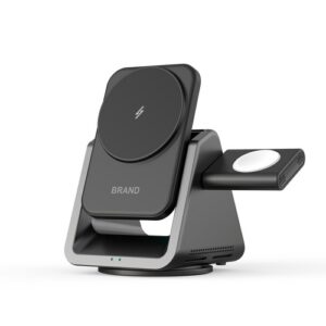 3 in 1 Magnetic Wireless Charger Desktop Wireless Charger Mobile Phone Stand Holder with Detachable Ear Wireless Charger