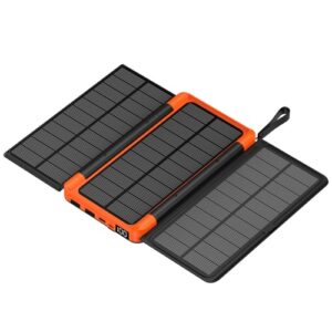 Solar Powerbank 20000mAh Wireless Charger with Solar Panel Charging and Usb C Fast Charging