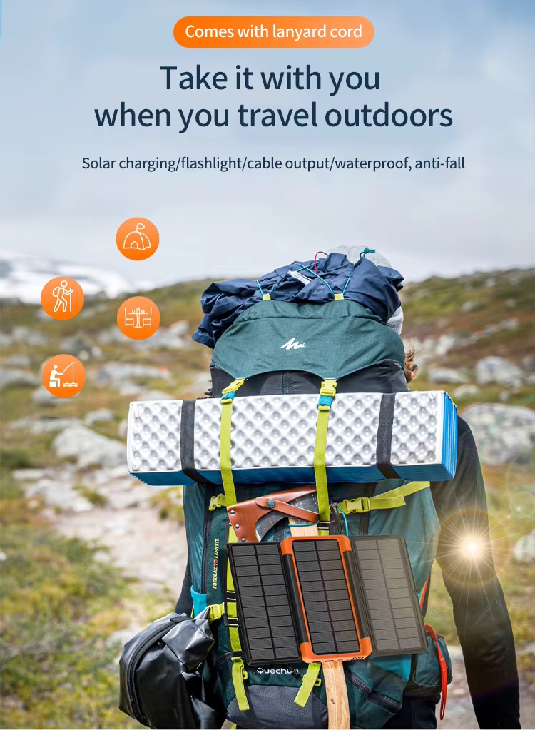 Foldable 20000mah Solar Power Bank 10000mah Magnet Wireless Charging Phone Power Station