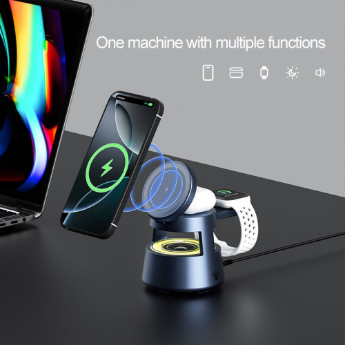Cool New Gadgets Magnetic BT Speaker Multifunction Charging Speaker 5 in 1 Wireless Charger With Night Light Cool New Gadgets Magnetic BT Speaker Multifunction Charging Speaker 5 in 1 Wireless Charger With Night Light